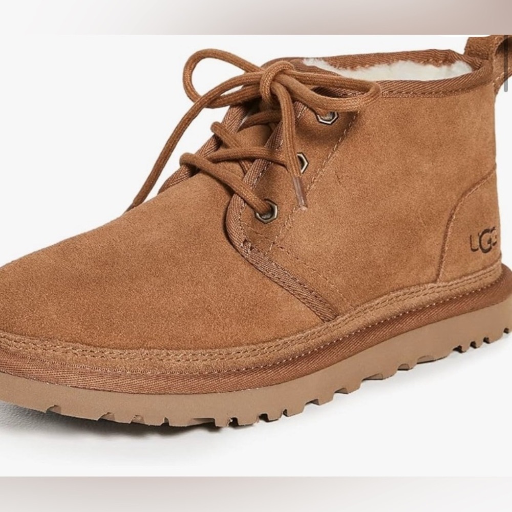 UGG Men's Neumel Chukka Classic Tan Suede Wool Lined Boots (8)